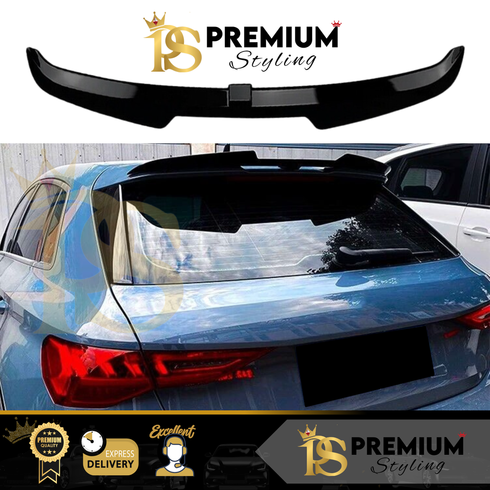 Audi A3 S3 RS3 8Y Sportback Gloss Black Rear Roof Spoiler Lip Wing Kit 2020+