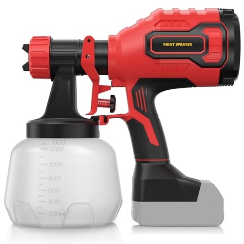 Milwaukee 18V Brushless Cordless Paint Sprayer Battery Compatible Red