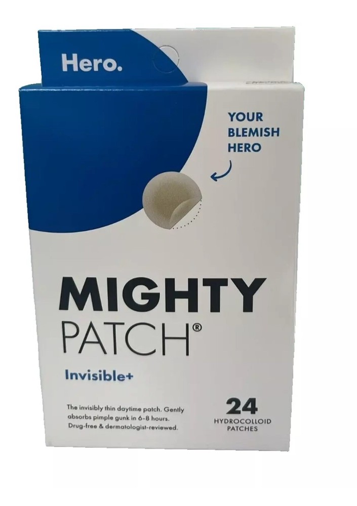 Mighty Patch Invisible+ Hydrocolloid Acne Pimple Patches (24 Count) Exp 2027