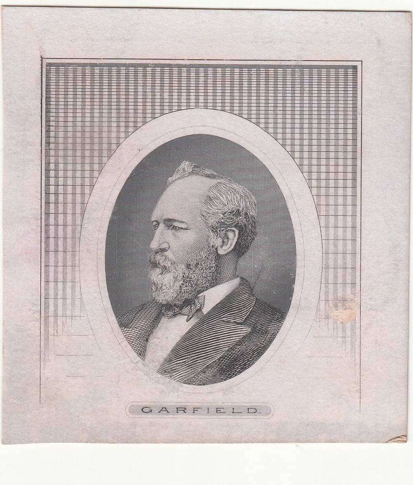 Garfield Presidential Vote from 1789 to 1876 No Advertising Vict Card c1880s