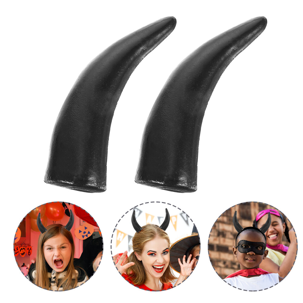 Simulated Bull Horn Headband Bows for Halloween Costume