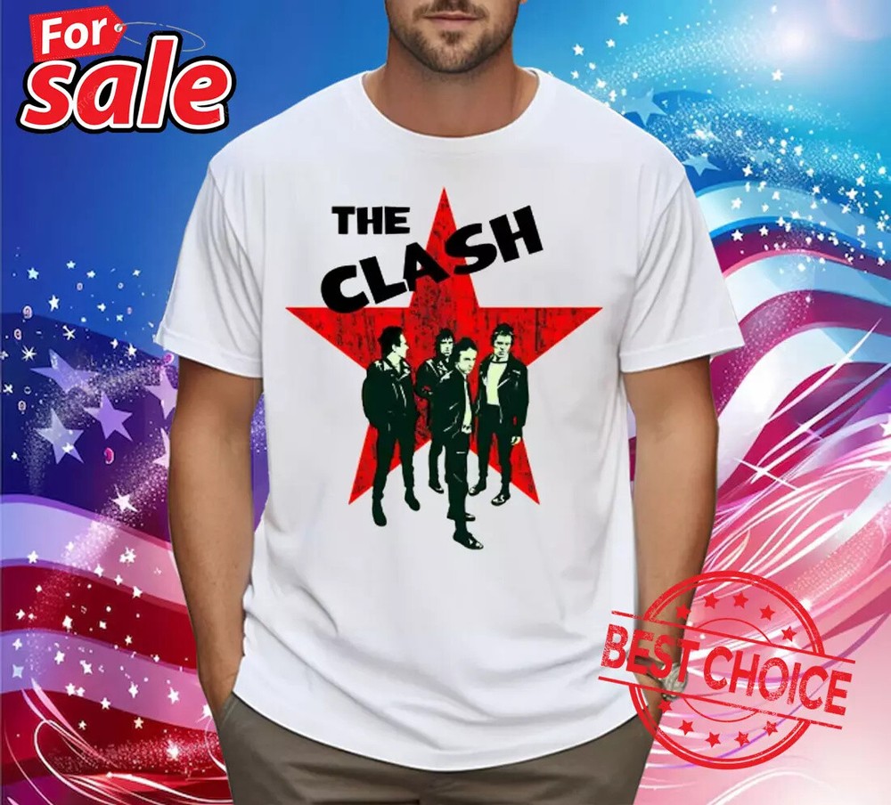 The clash band white t-shirt unisex cotton All Sizes S-5XL
