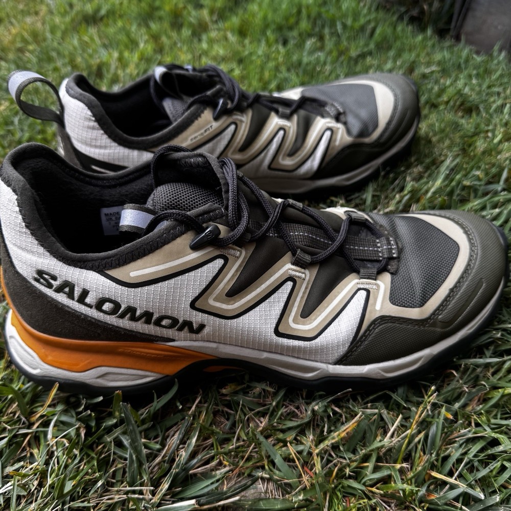 Salomon Shelter Trail Running Hiking Shoes Unisex in Turtledove Olive Night Golden
