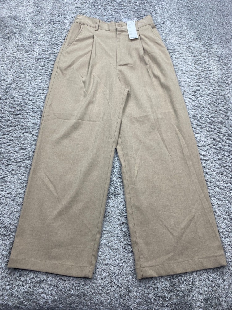 Urban Outfitters Pants Women Medium Brown High Rise Wide Leg Pleated Trouser NWT