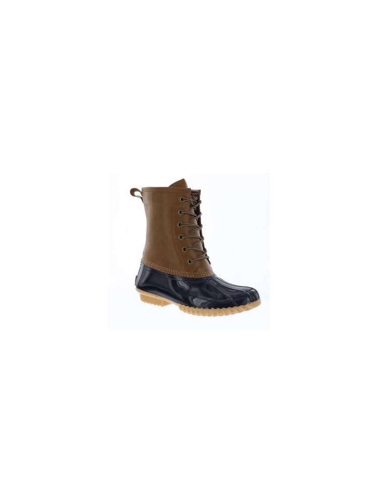 SPORTO Womens Brown Bootie Ariel Round Toe Block Heel Duck Boots 8 M