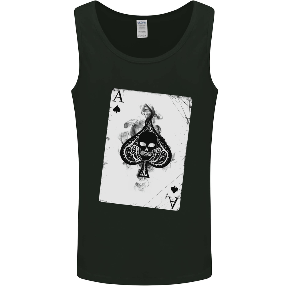 Smokinig Ace of Spades Skull Biker Heay Metal Mens Vest Tank Top
