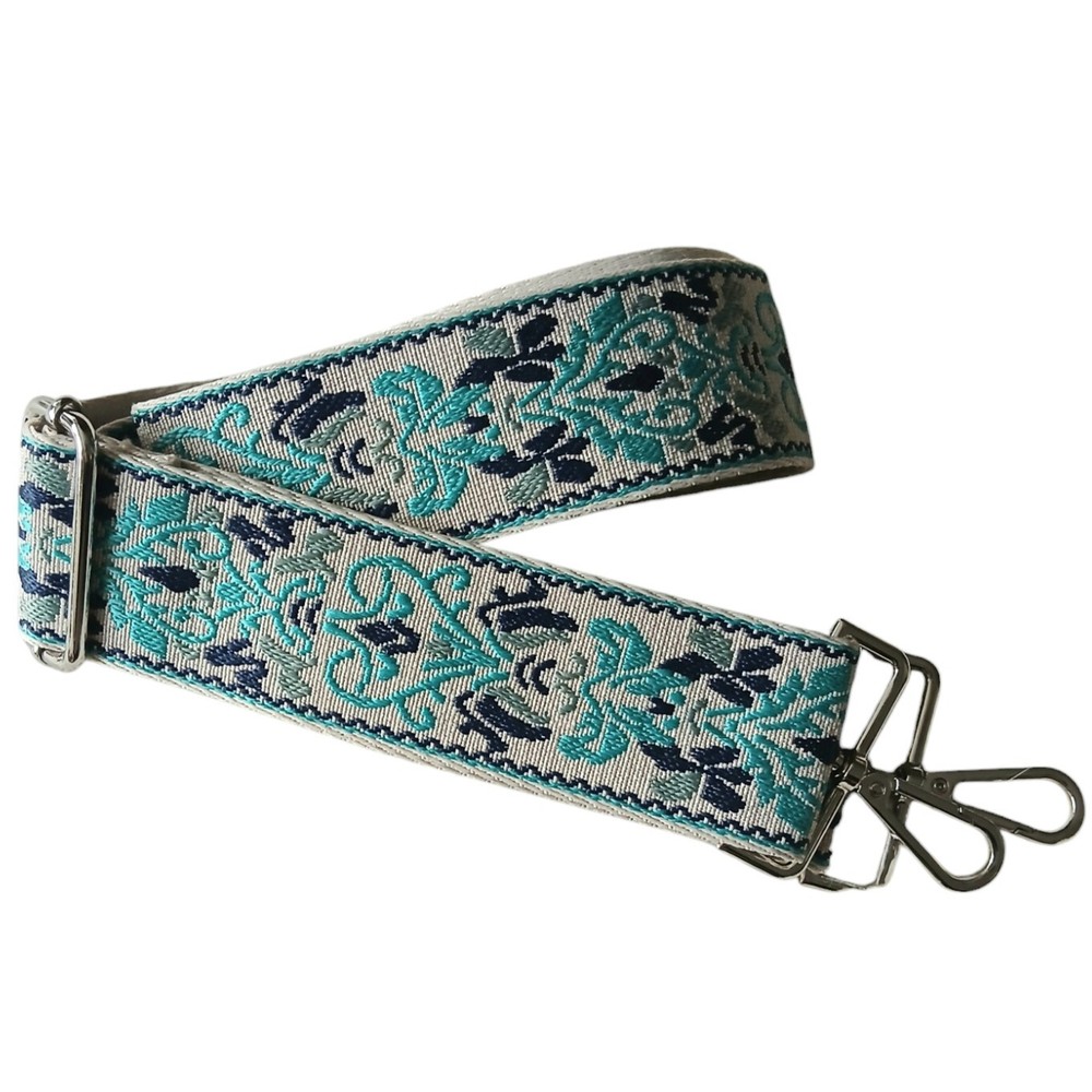 Crossbody Handbag Luggage Replacement Strap Canvas Boho Embroidered