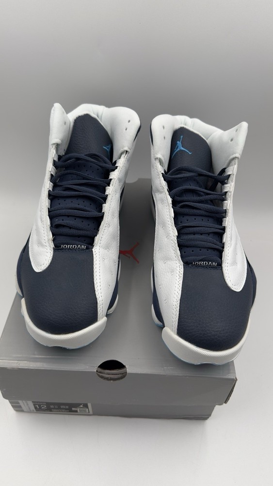 Nike Jordan Mens Air Jordan 13 Retro Obsidian Size 12 White/Dark Powder Blue