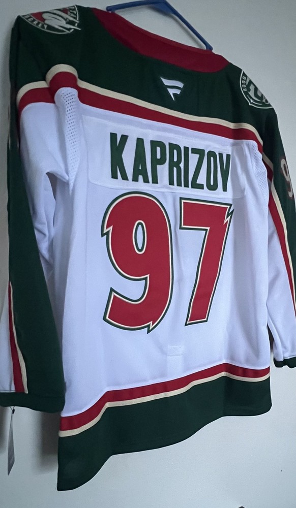 Minnesota Wild #97 Kirill Kaprizov White Alternate Hockey Jersey Mens L (52) NEW