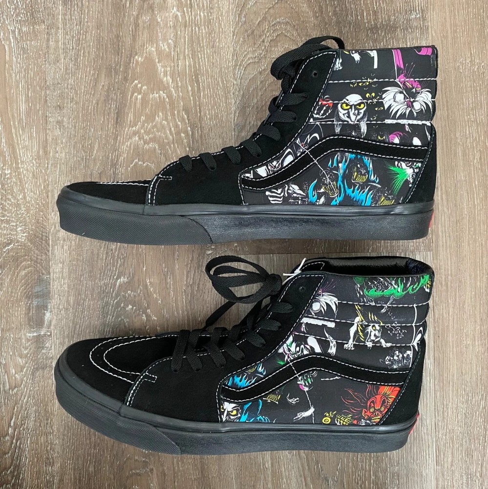 Vans x Disney Villains Sk8-Hi Men’s Sneakers Size 12 Multicolor New No Box