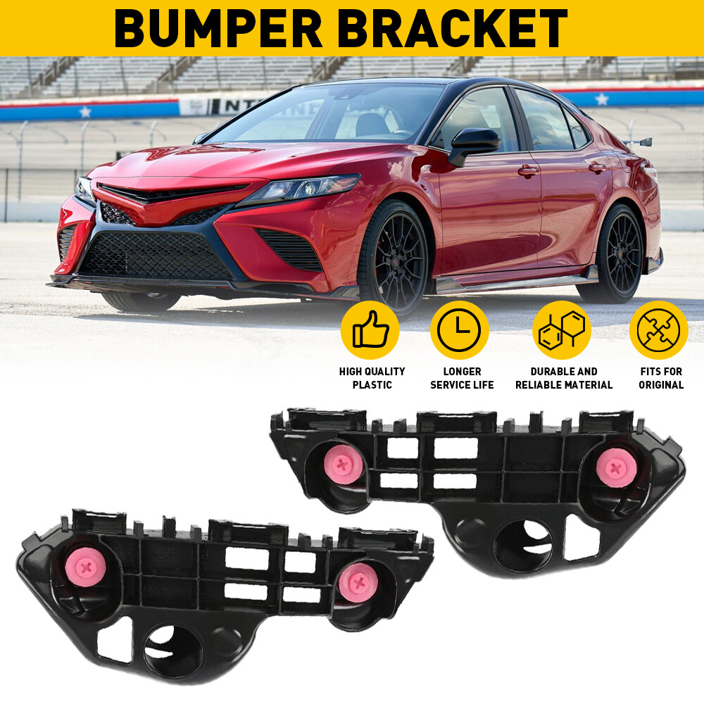 2018-2021 Toyota Camry Front Bumper Bracket Retainer Mount Pair Support Beam