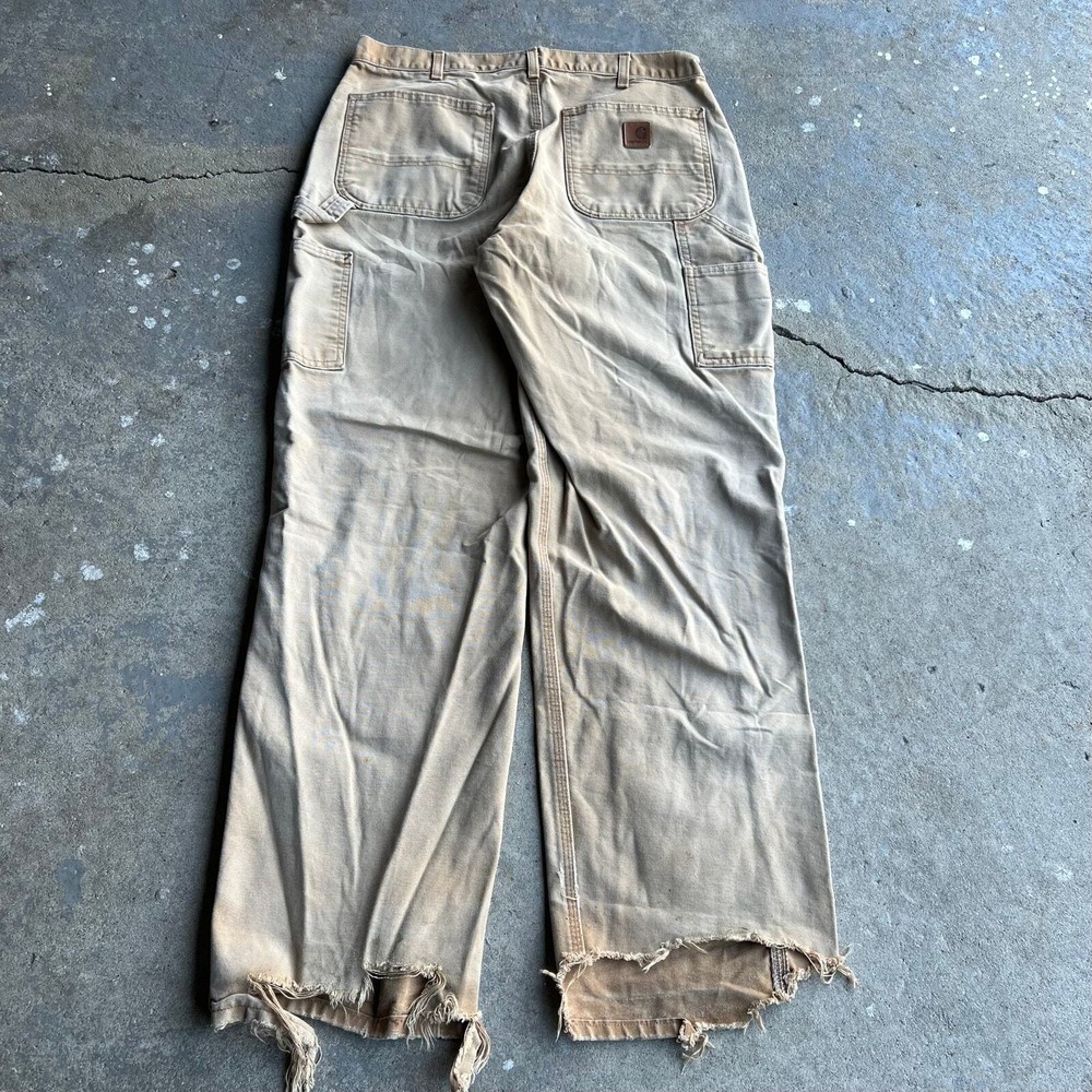 Vintage Y2K Carhartt brown distressed work wear carpenter pants