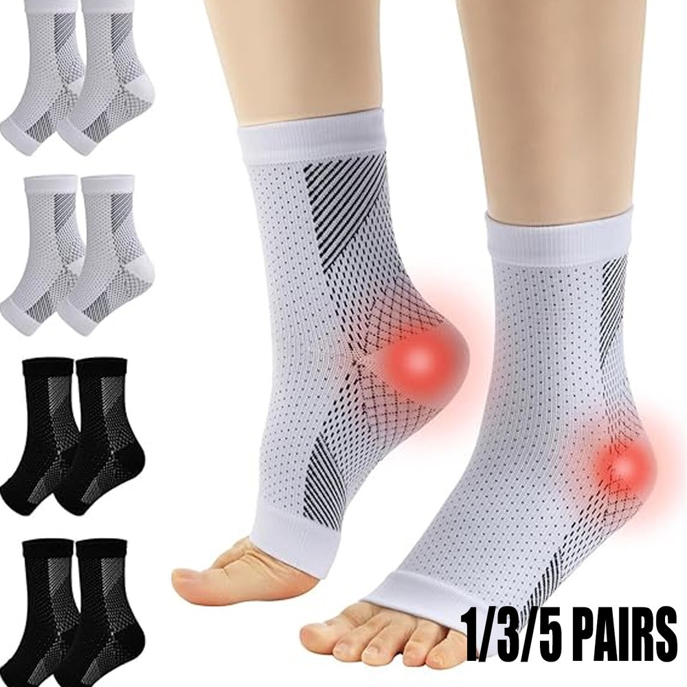 1-5 Pairs Compression Socks Ankle Neuropathy Socks Plantar Fasciitis Ankle Socks