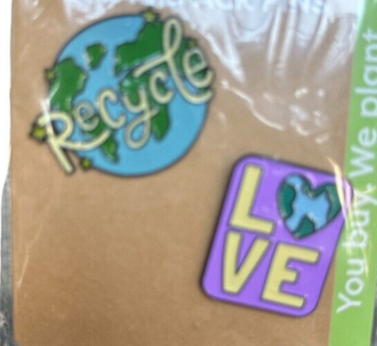 Earth Day Recycle Pins for Kids Backpack Peace Love Pride Scouts Hippie-image