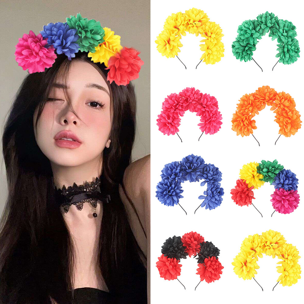 Big Simulation Flower Headband Costume Cosplay Headpiece Hair Accessories Sweet