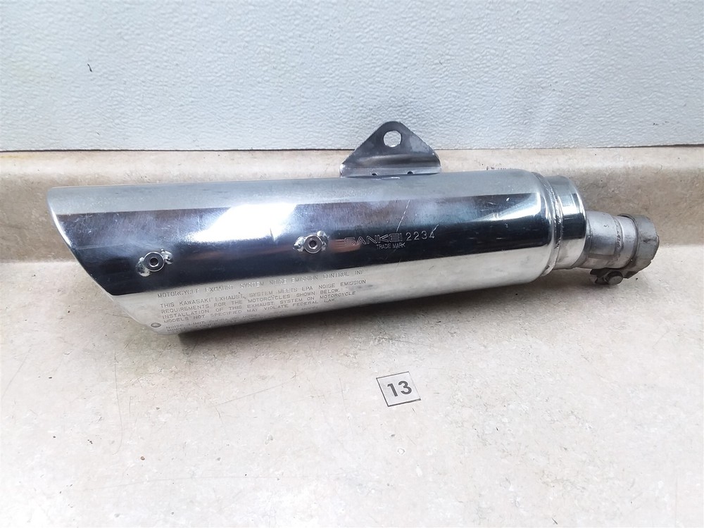 Kawasaki 454 LTD EN454 EN450 Right Original Exhaust Muffler 1986 #13 ANX ARP E9