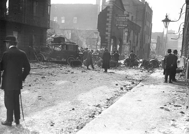 Easter Rising Ruins Of Freeman Press And Telegraph 1916 Old Ireland Photo