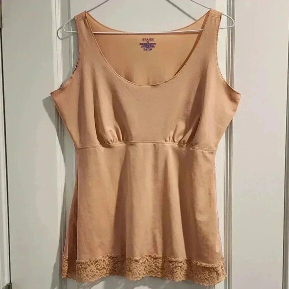 Spanx Lace Trim Shaping Tank Cami for Smoothing & Layering in 2X  