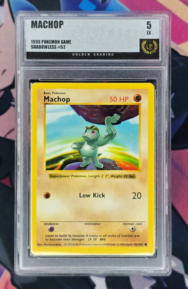 Machop 052/102 Base Set Shadowless Pokemon Card Regular