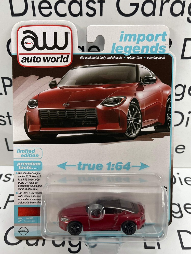 AUTO WORLD 2023 Nissan Z Passion Red 1:64 Diecast Import Legends Model Car