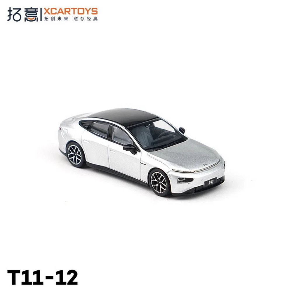 XCARTOYS 1/64 Scale XPENG P7i Silver Diecast Car Model Toy Collection Gift