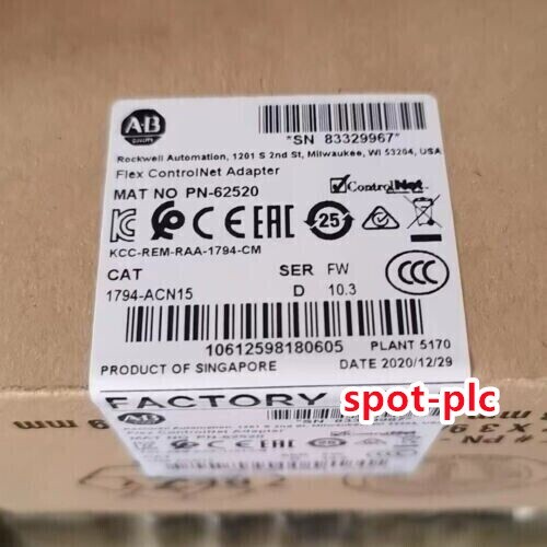 New Factory Sealed AB 1794-ACN15 SER D Flex I/O Adapter Module