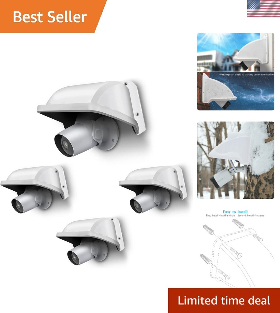 Universal Weatherproof Security Camera Sun Rain Cover Shield for Outdoor Surveillance