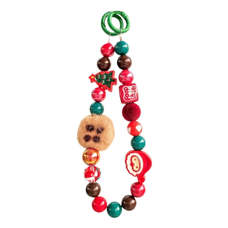 Handmade Beaded Phone Chain Wrist Strap Jewelry Antiloss Keychain for Women