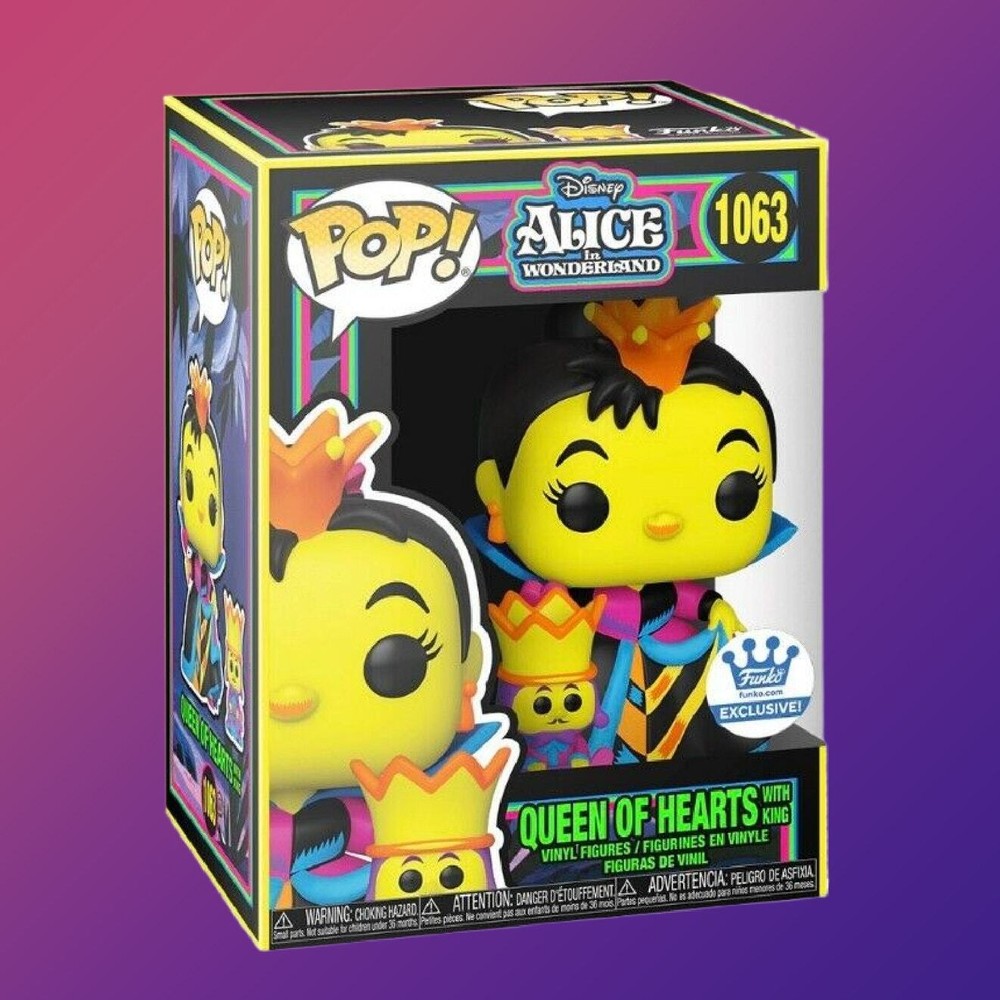 Disney Queen of Hearts Blacklight Funko Shop Exclusive Funko Pop 1063