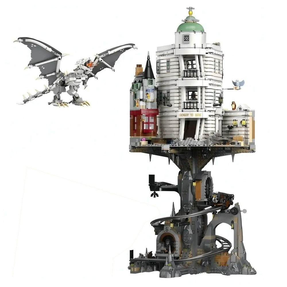 Bank Ironbelly Dragon Gringotts Wizard 76417 Castles Building Block 4803Pcs Toy