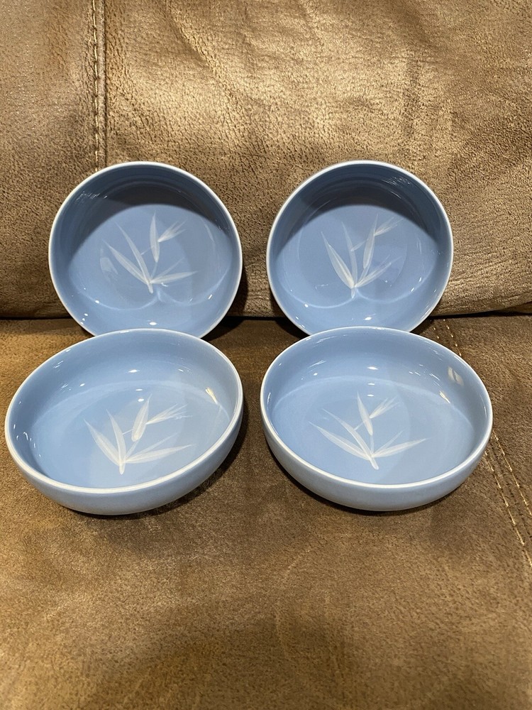 Vintage CA Winfield Blue Pacific China Fruit Sauce Berry Dessert Bowl Set of 4