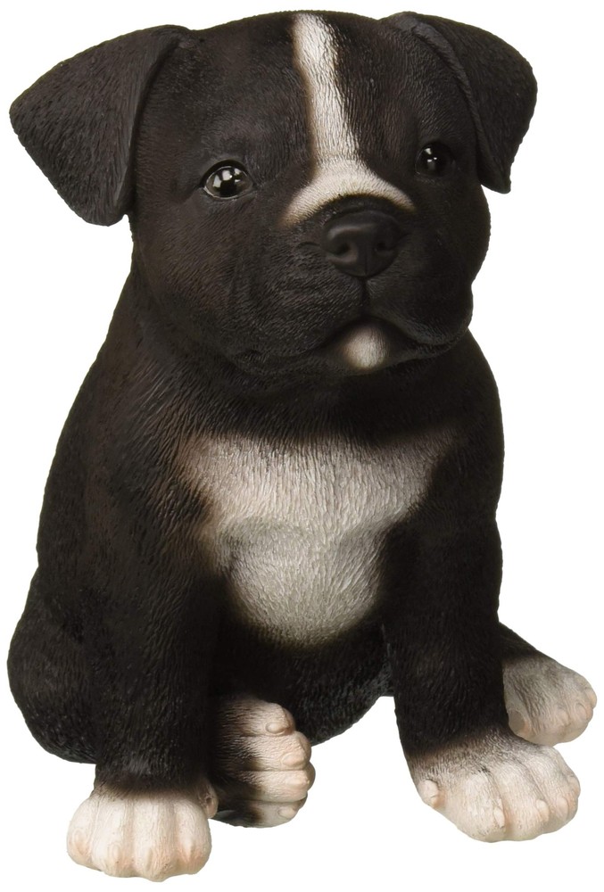Sitting Staffordshire Pitbull Puppy Statue