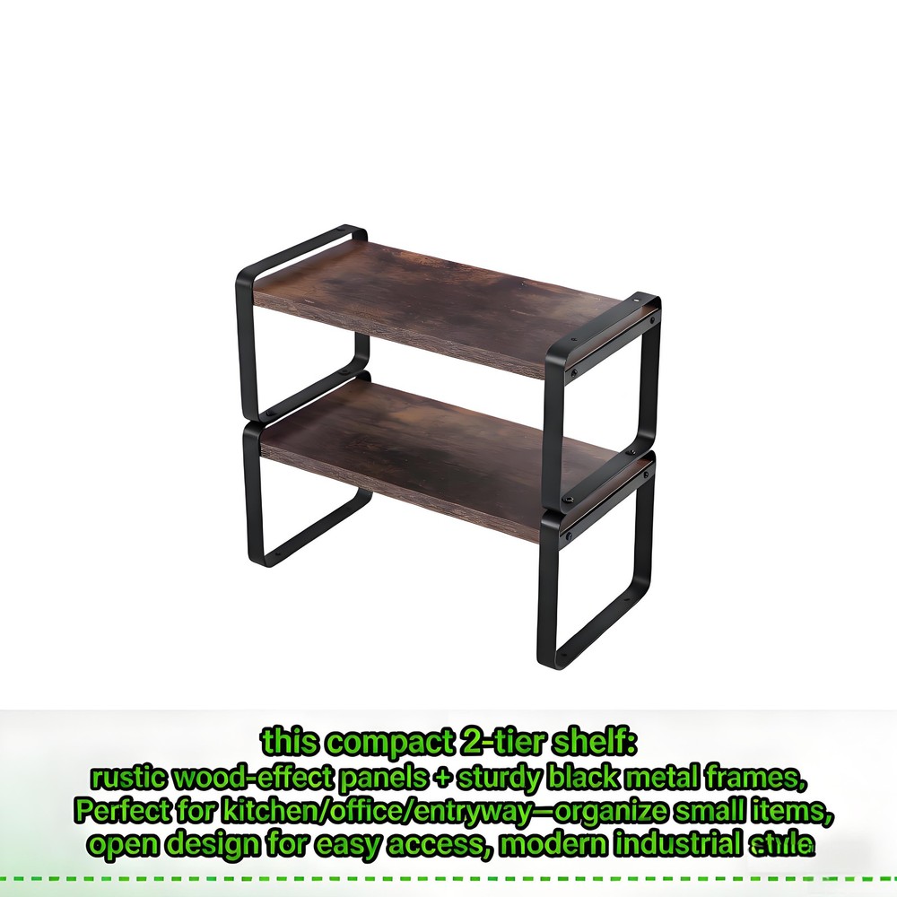 2-Tier Storage Shelves Adjustable Shelving Unit Home Storage Shelf for Kitchen