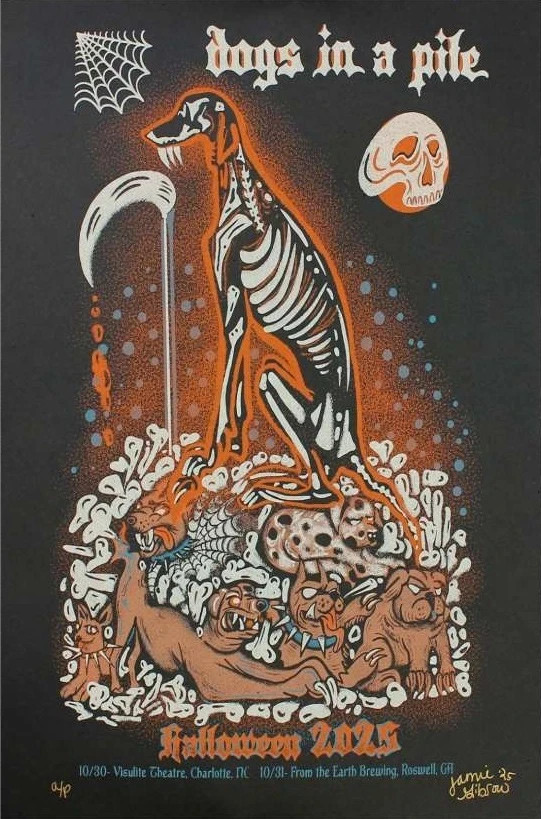 Dogs In A Pile Halloween Tour 2025 Poster