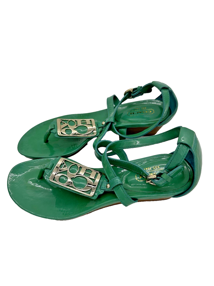 Coach Emerald Green Sandals Green Size 6