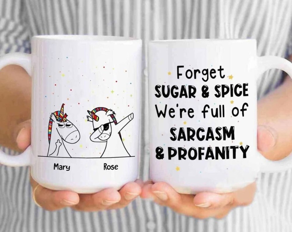 Best Friends Sarcastic Unicorn Coffee Mug for Fun Gift Idea