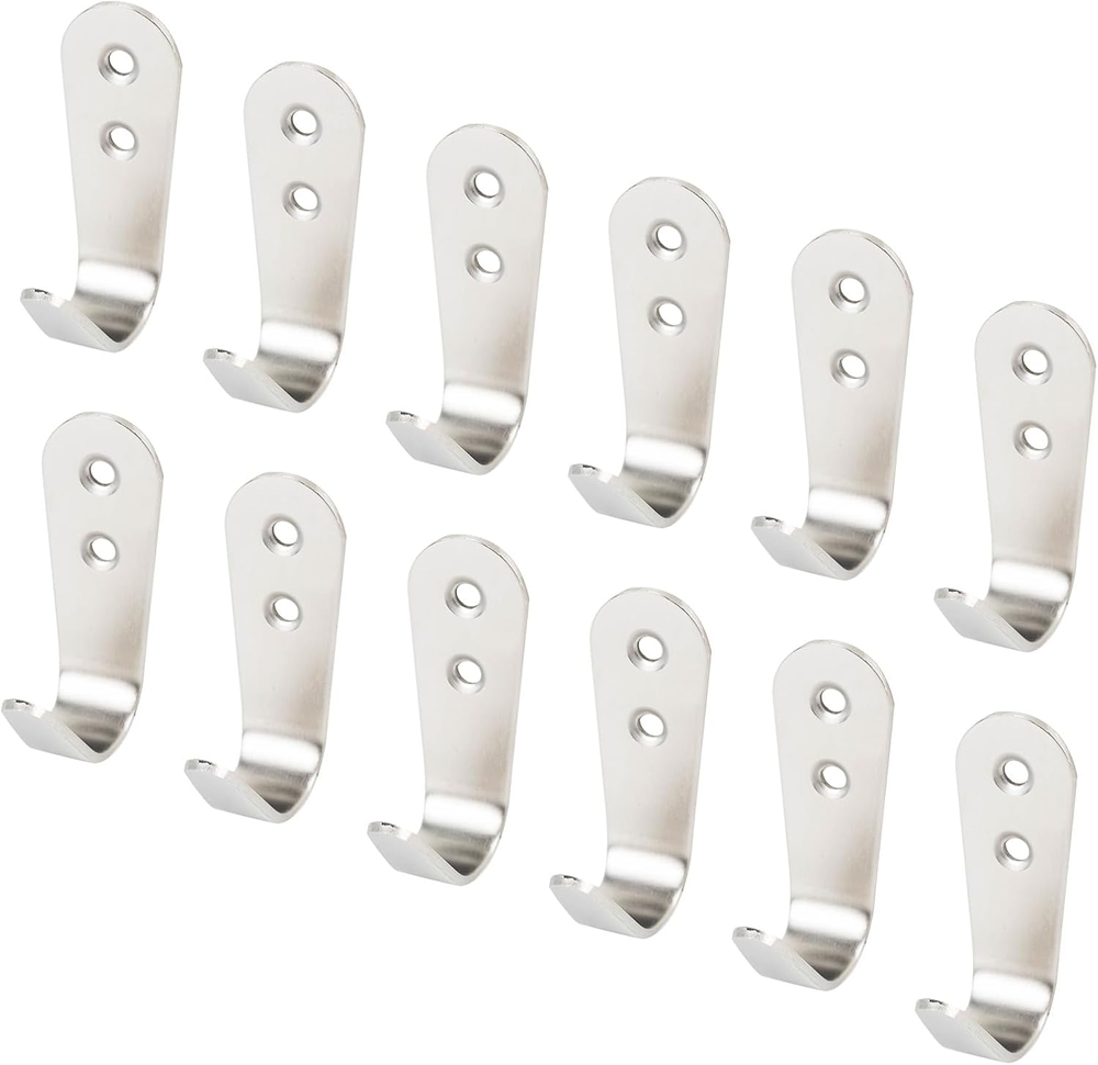 12 Pcs Stainless Steel Hooks for Hanging, Heavy Duty Wall Hooks, Coat Hooks, Sin