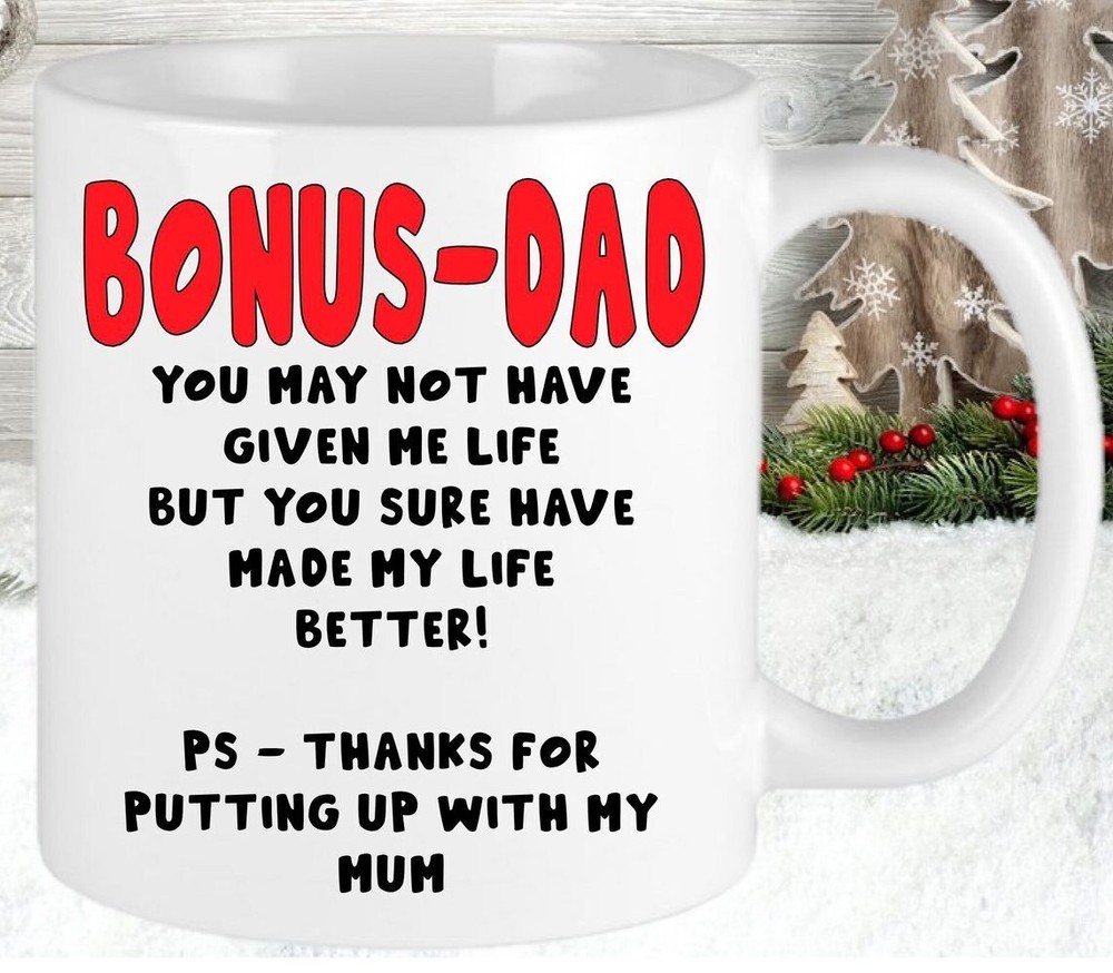 Bonus Dad Mug Personalised Customised Stepdad Father S Day Birthday Christmas
