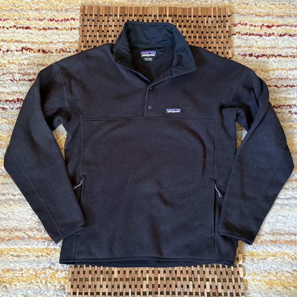 Patgonia Better Sweater Marsupial Anorak 1/4 Zip Sweater Black Men's Size Medium