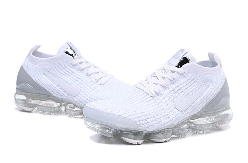 Nike Air VaporMax Flyknit 3 White Mens Running Casual Shoes
