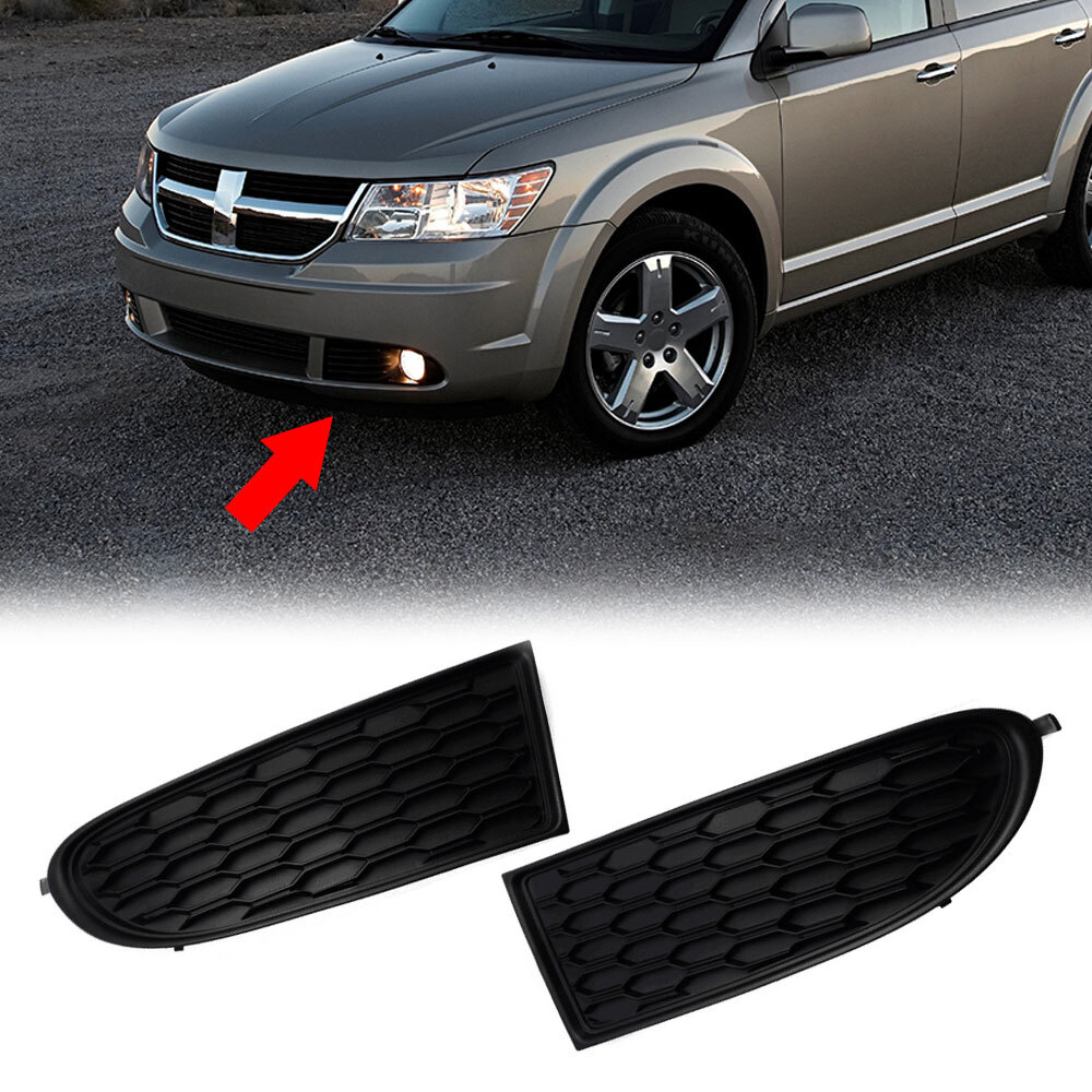 2PCS For 2011-2020 Dodge Journey Front Bumper Fog Light Lamp Cover Bezel