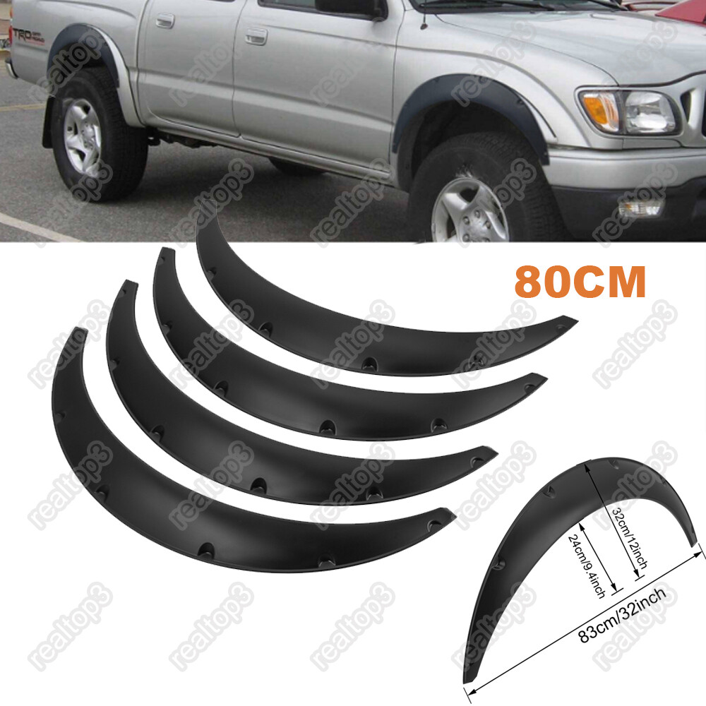 4x Extended Fender Flares Wide Body Wheel Arches Matt For Toyota Tacoma 95-04