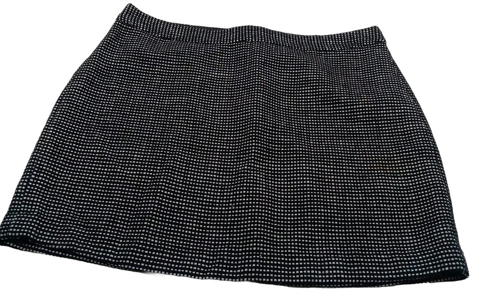 GAP Black White Geometric Dot Size 10 Mini Skirt Back Zipper Womens Lined