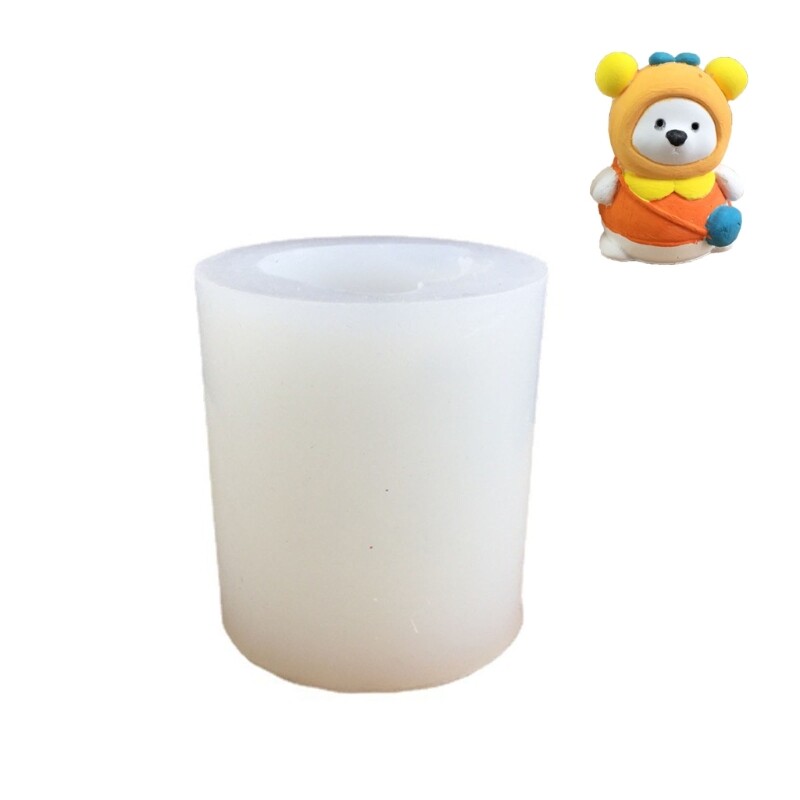 3D Bear Backpack Silicone Mold for DIY Ornaments Crafting