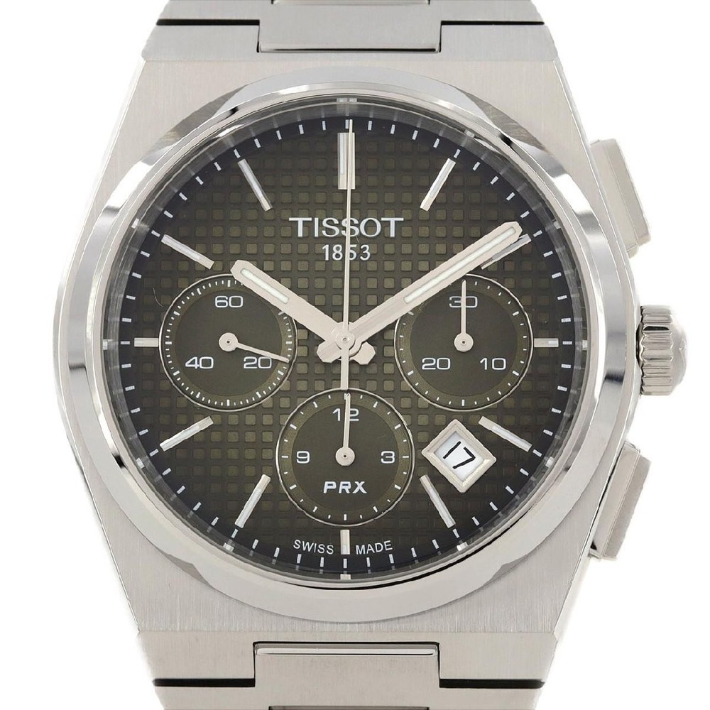 New Tissot PRX Chronograph Automatic Watch Ref T137.427.11.091.00 Stainless Steel
