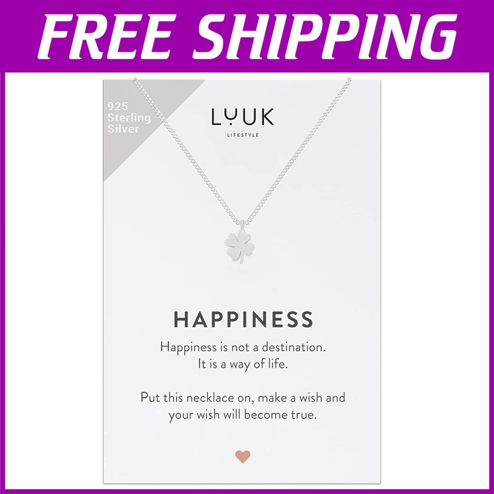 925 Sterling Silver Filigree Necklace with Lucky Clover Pendant - 20