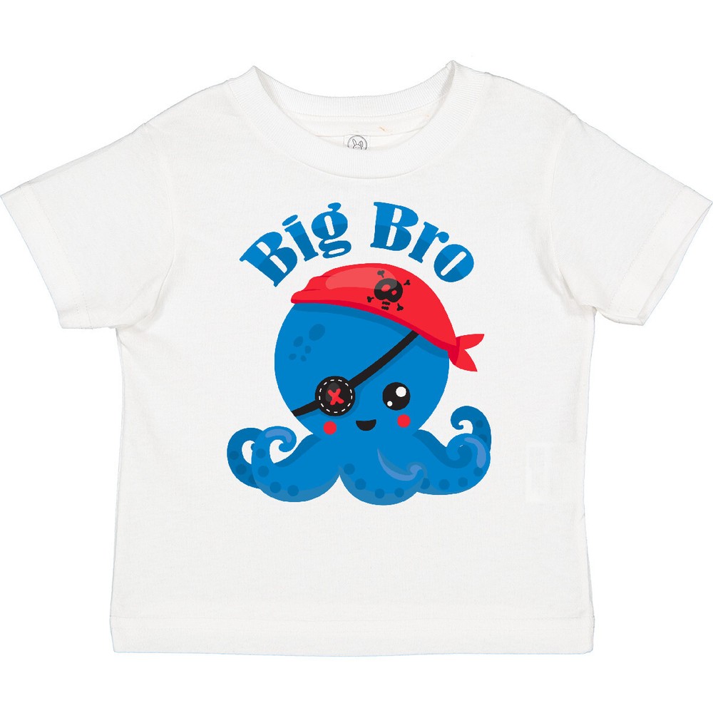 Inktastic Pirate Octopus Big Bro Toddler T-Shirt Brother To Be Future Cute Gift