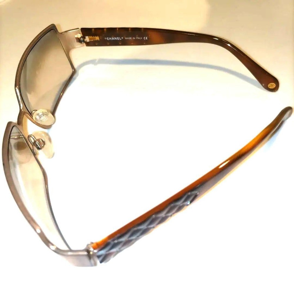 CHANEL brown gradient lens gold sunglasses limited time offer-image