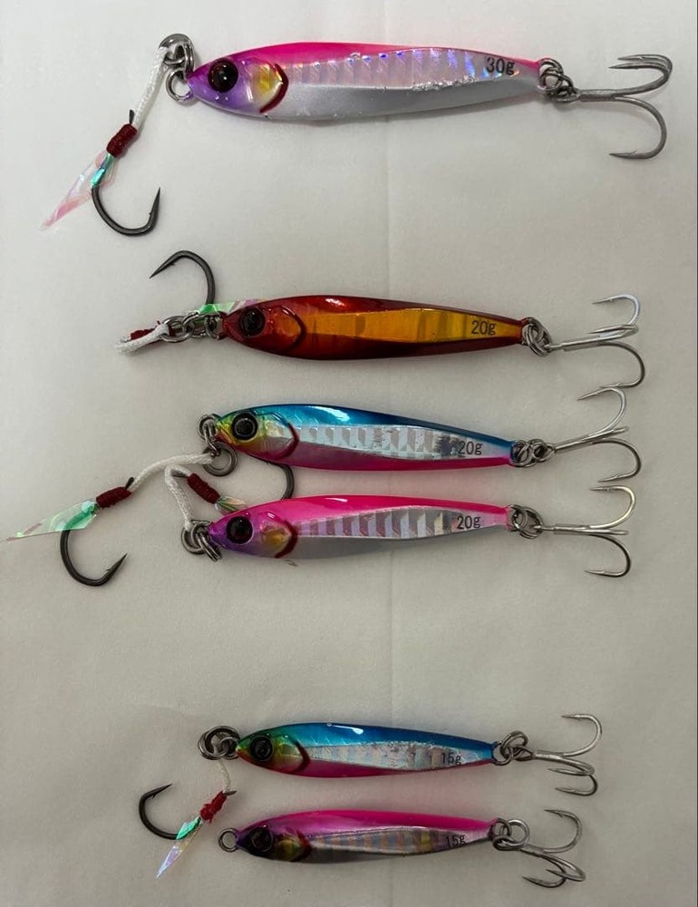 JACKALL Metal Jig Set 15g×2,20g×3,30g×1 for Saltwater Fishing, Used