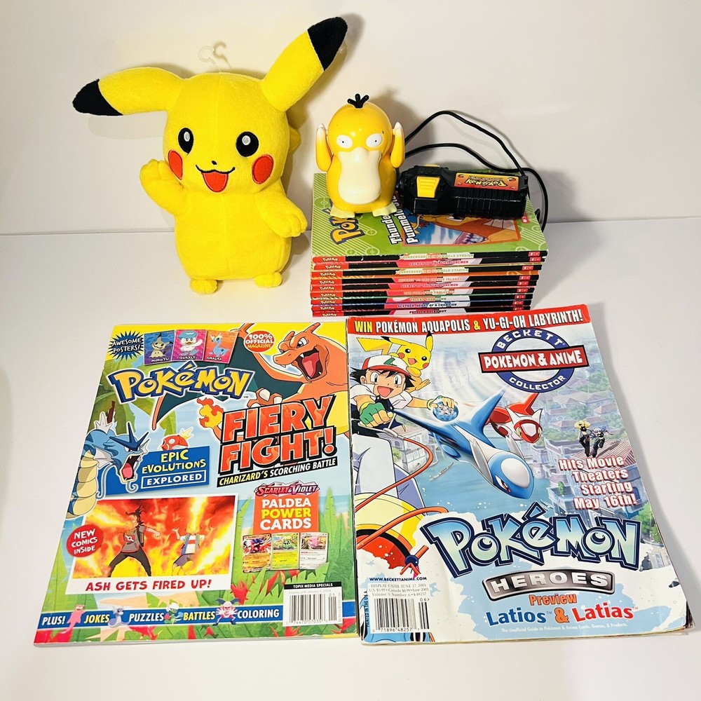 Pokémon Scholastic Book Bundle with Pikachu and Psyduck Plush Toys  
